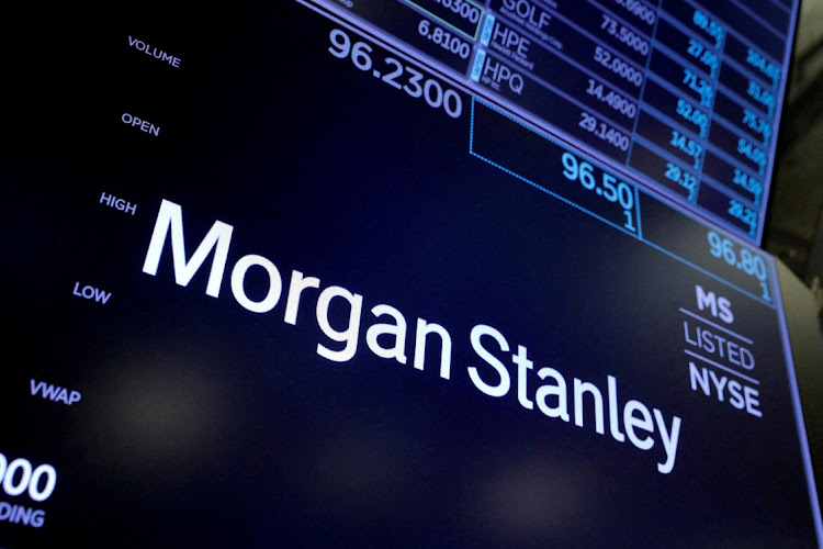 The logo for Morgan Stanley is seen on the trading floor at the New York Stock Exchange in New York on August 3 2021. File Picture: REUTERS/ANDREW KELLY