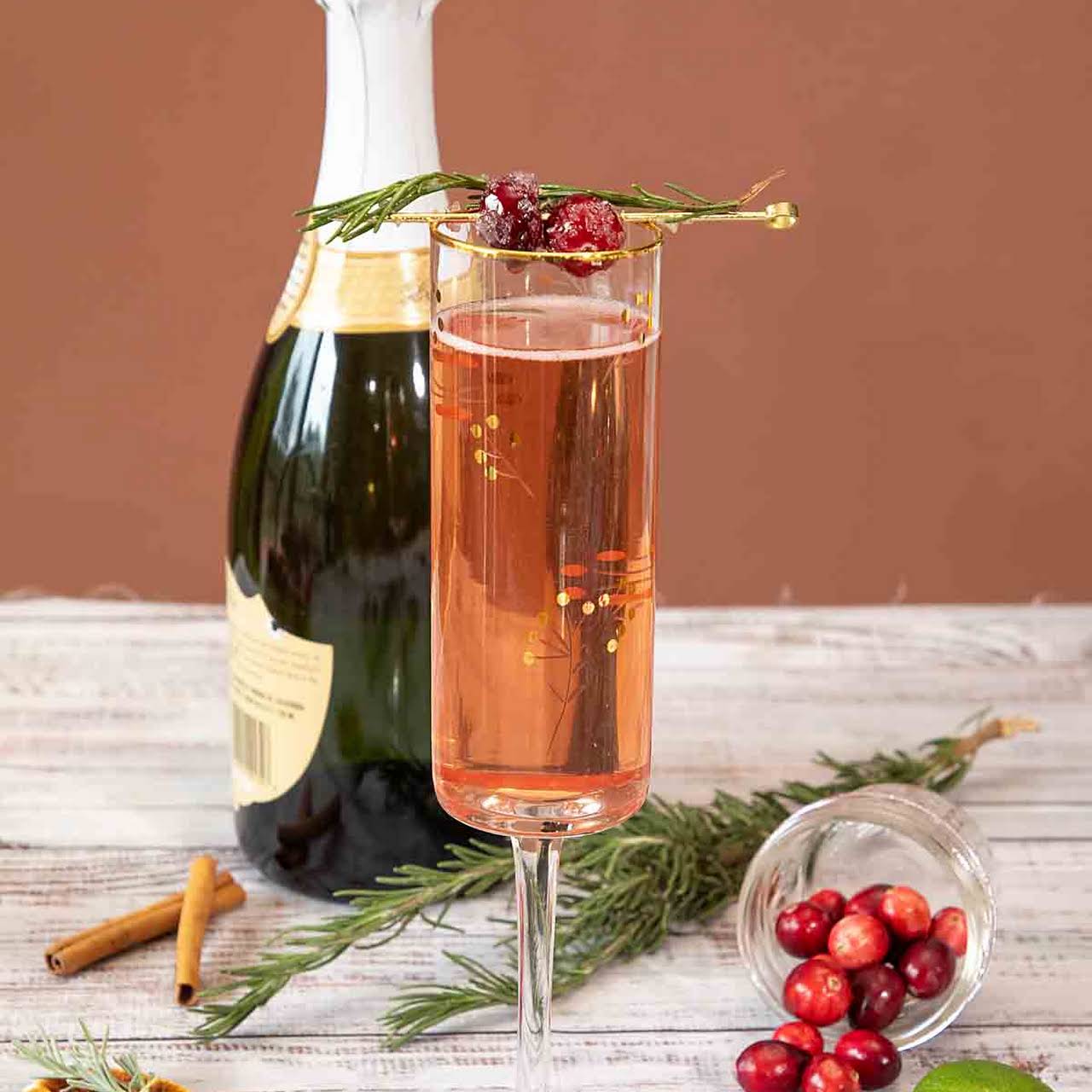 Fresh Cranberry Prosecco Mimosa - Amee's Savory Dish