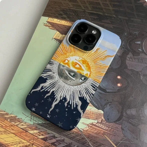 Sun Moon Alternating Art, Niche Art for High-End Cartoon Styles, Perfect for Collectors and Unique Home Decor, Striking 