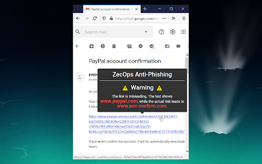 ZecOps Anti-Phishing Extension