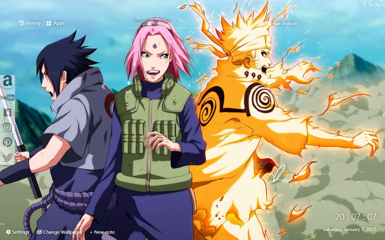 Naruto New Tab Wallpaper Theme Preview image 4
