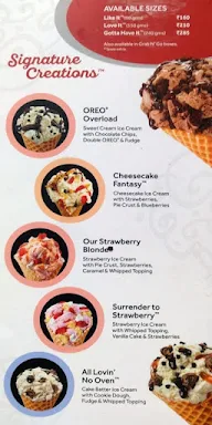 Cold Stone Cremery menu 4