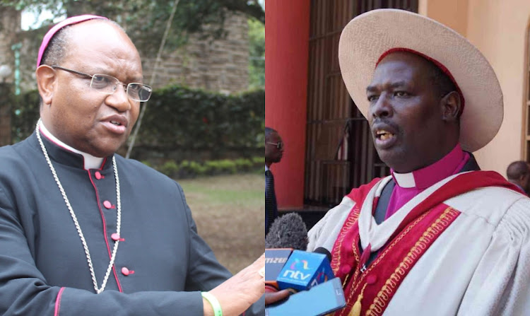 Nyeri Catholic Archbishop Anthony Muheria and Anglican Archbishop Jackson ole Sapit