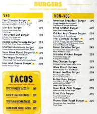 Bob the Burger menu 1