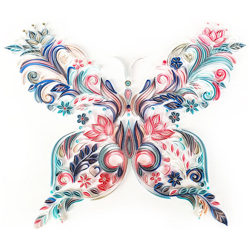 Title 5, A4 Butterfly Quilling Paper Handmade DIY Materi...