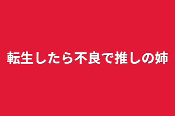 転生したら推しの姉で不良？！