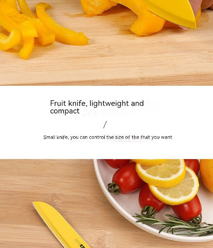Title 9, Stainless steel yellow household fruit cutting ...