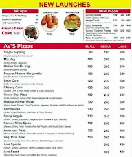 Av's Pizza menu 2