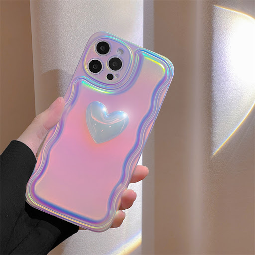 Title 1, Super Fairy Laser Heart 3D Mobile Phone Case, a...