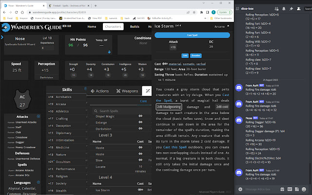 Discord webhooks for wonderers guide chrome extension