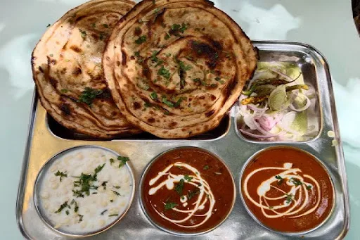 Lachha Paratha Thali (2 Paratha & 2 Sabzi)