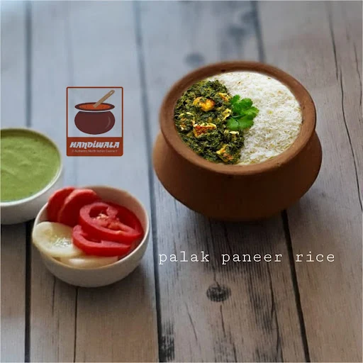 Palak Paneer Rice Haandi