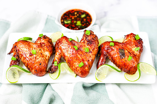 A platter of Ginger Lime Chicken Wings.