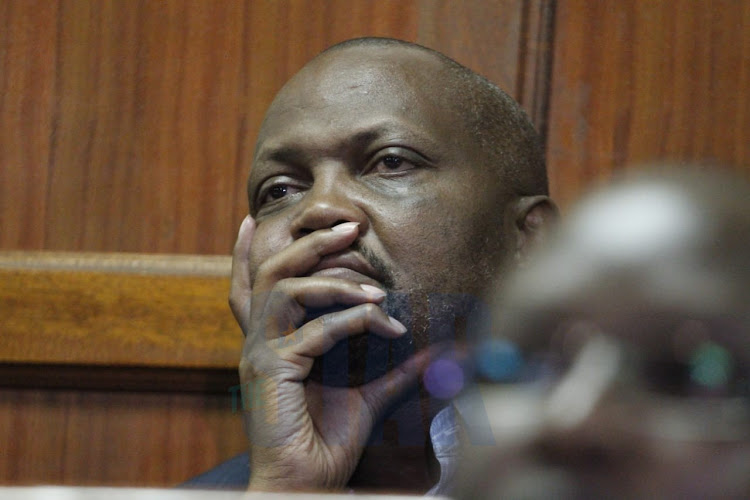 Gatundu MP Moses Kuria at a Milimani court on Monday, January 13, 2020