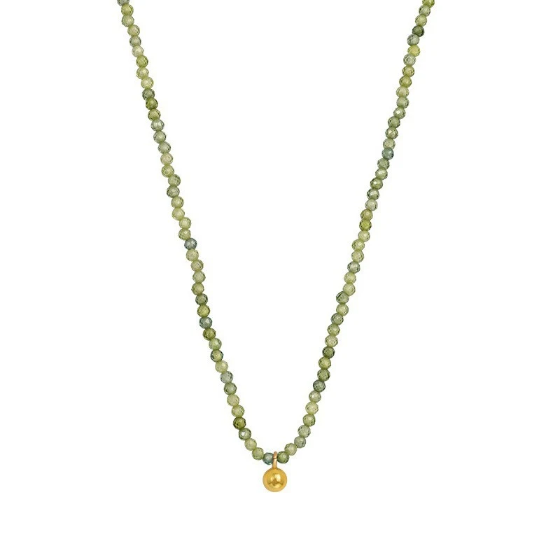 Colar de Zircônia Champagne para Mulheres, Design Simples e Elegante, Combina com Tudo, Luxo Acessível, Perfeito para Entradas e Ocasiões Especiais