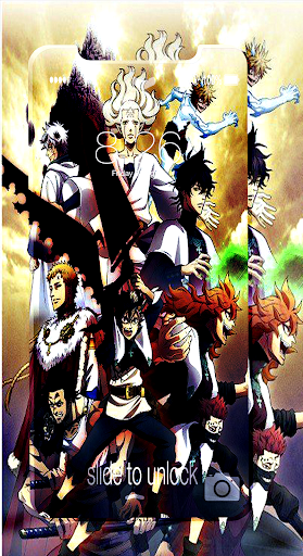 Black Wallpaper clover 4K