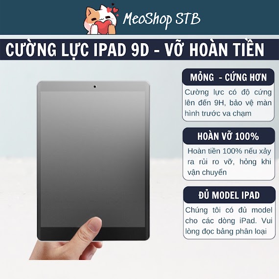 Kính Cường Lực Cho Các Dòng Ipad