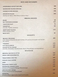 Senses - Golden Tulip menu 1