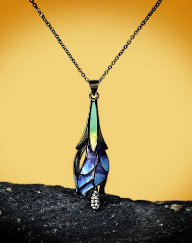 New Enamel Color Ring Necklace, Eur - 1