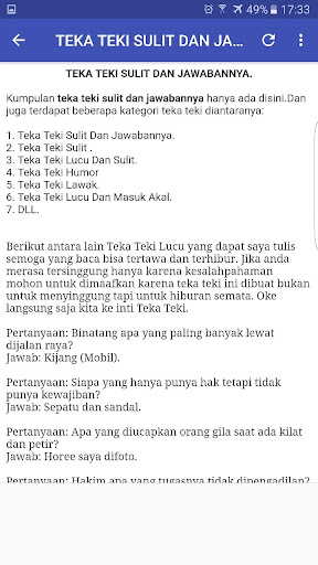 Pantun teka teki super sulit dan jawabannya