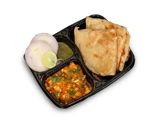 2 Wheat Parantha + Paneer Bhuna