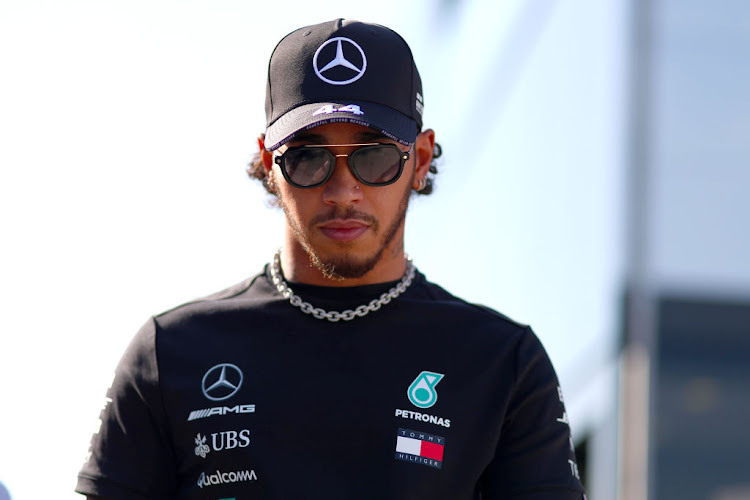 Lewis Hamilton, of Mercedes AMG Petronas Motorsport, in the paddock during previews ahead of the F1 Grand Prix of Hungary.