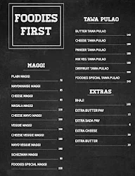 Foodies First menu 2