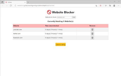 Website Blocker