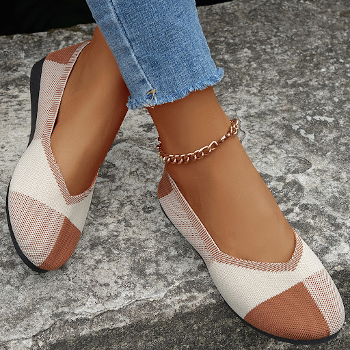 Title 2, Womens Colorblock Flats Shoes, Flying Woven Br...