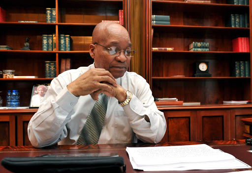 2011: President Zuma at his official residence in Cape Town using his favourite gadget iPad to prepare his speech for the State of the Nation Address (SoNA) to Parliament.