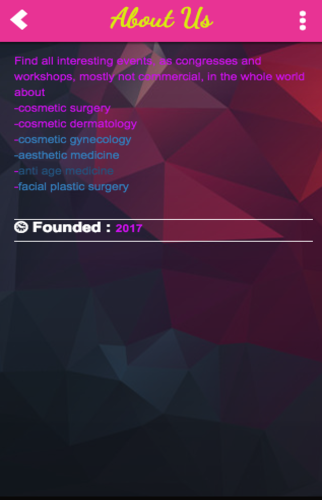 Cosmetic Events  Aesthetic Medicine  Surgery