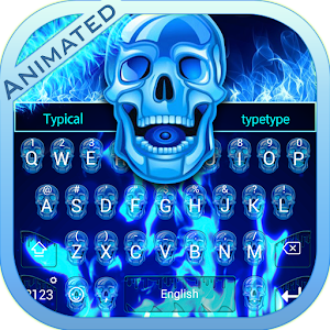 Download 3D Blue Flame Theme&Emoji Keyboard For PC Windows and Mac