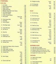 China Garden menu 1