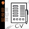 CV maker pdf, Resume builder icon