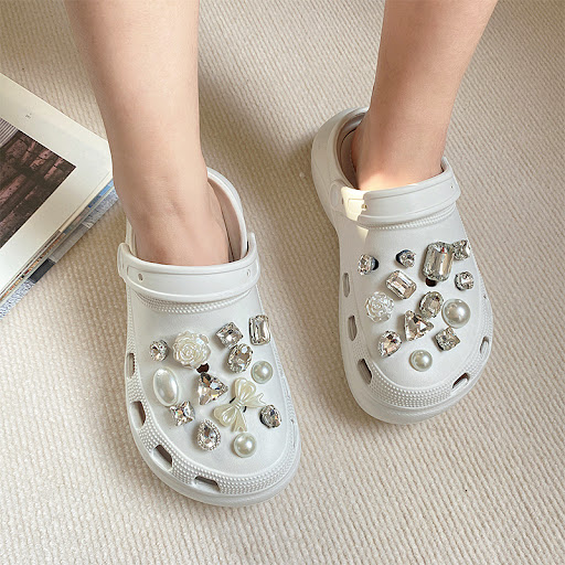 Title 5, Rhinestone Pearl DIY Shoe Buckle Accessory. Add...