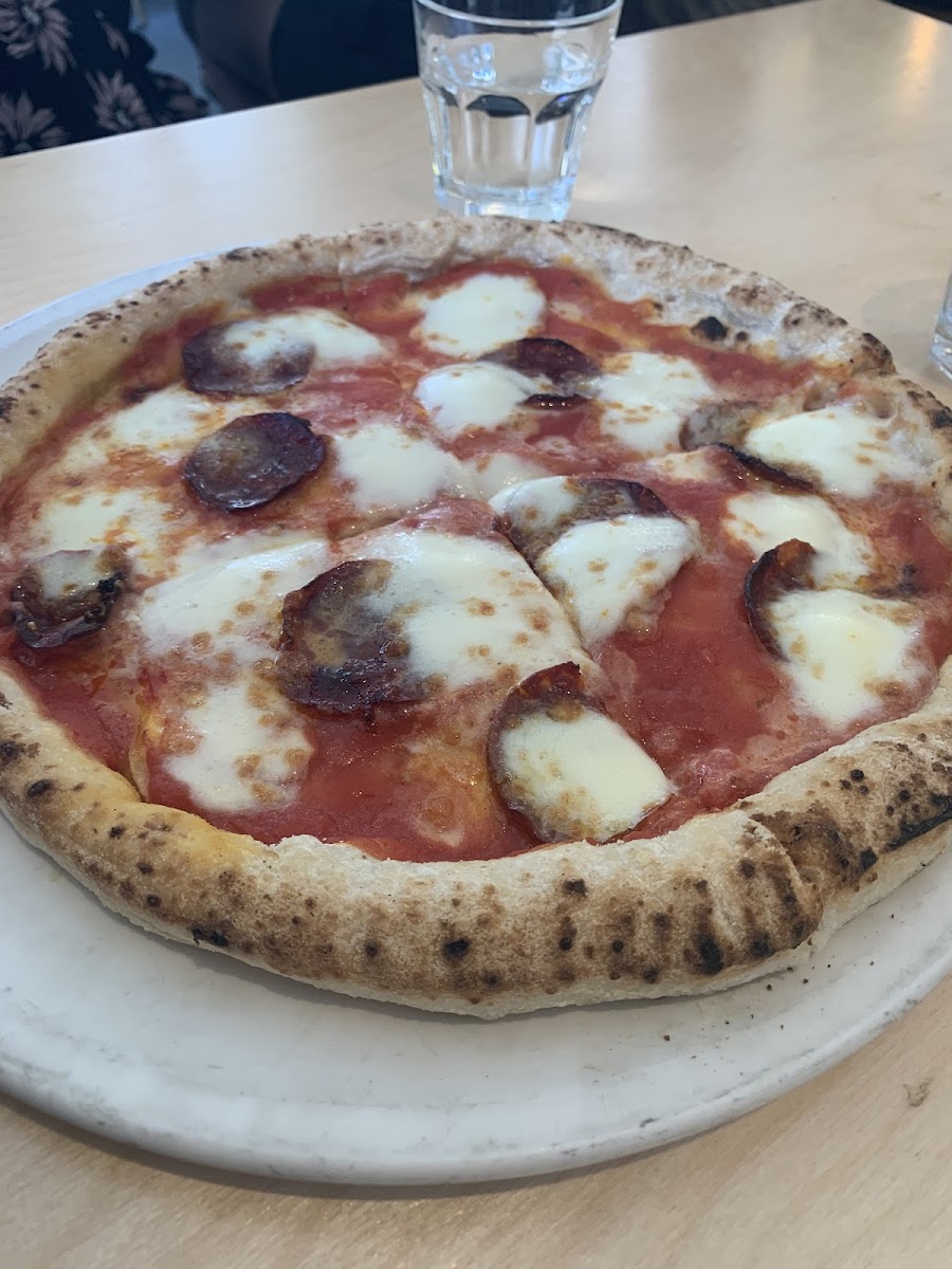 Pizza margueritha chorizo gluten free