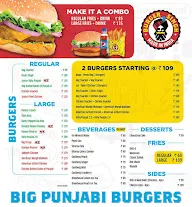 Burger Singh - Big Punjabi Burgers menu 2