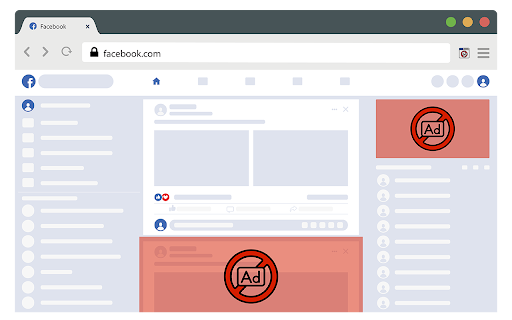 Limpiador de anuncios para Facebook