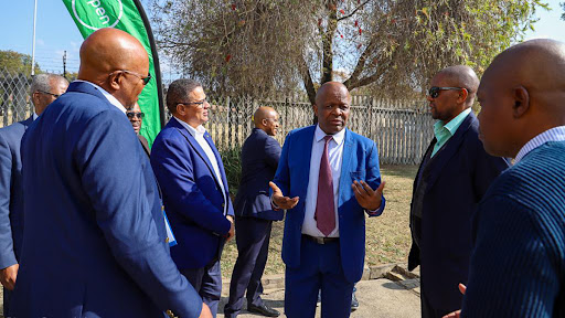 Communications minister Mondli Gungubele, during a walkabout around Telkom Park in Centurion.