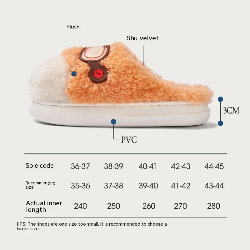 Title 1, Chinelos de algodão aveludado quentes para uso ...