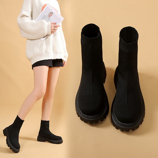 Title 8, Womens Round Toe Large Size Martin Boots Comfo...