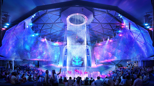 A digital rendering of the Aquadome coming to Icon of the Seas, the world's largest cruise ship.