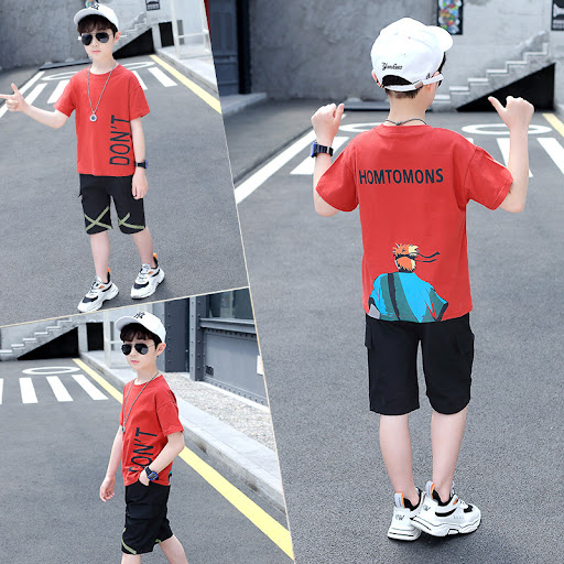 Title 9, BoyS Summer Suit Cotton Korean Short-Sleeved T...