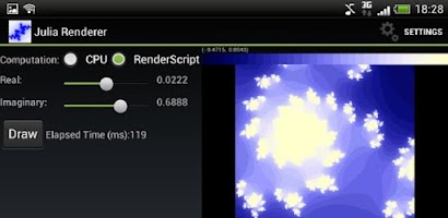 Julia set fractal renderer Screenshot