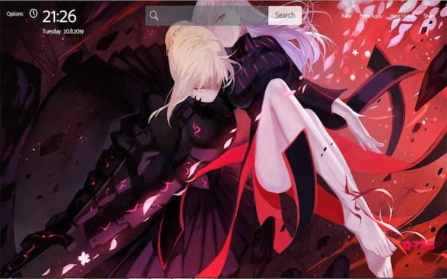 Saber Wallpapers New Tab Theme