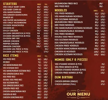 Vinni's Food Court menu 