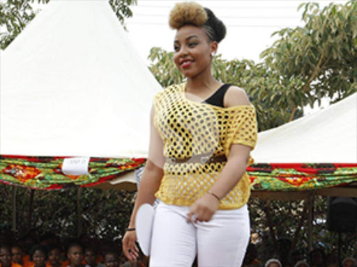 Ruth Kamande during the Miss Langata Prison beauty pageant, September 2016. /MONICAH MWANGI