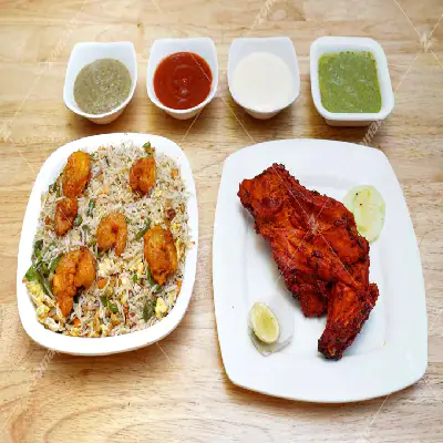 Prawn Fried Rice +Tandoori Chicken(1/4)