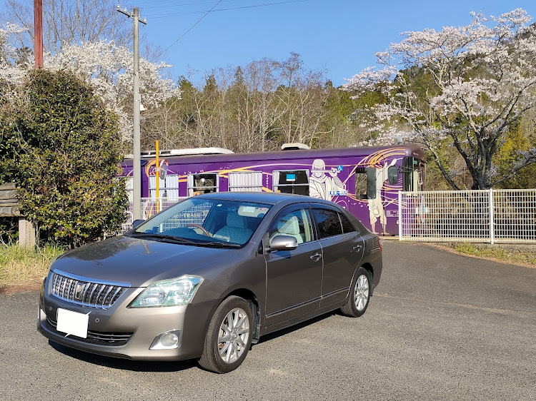 プレミオのサクラと愛車・列車とコラボ・ドライブに関するカスタム事例の投稿画像4枚目