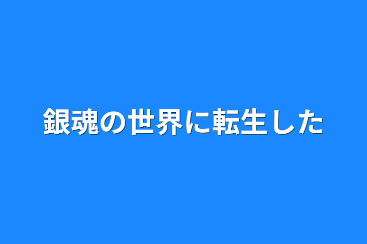 「銀魂の世界に転生した」のメインビジュアル